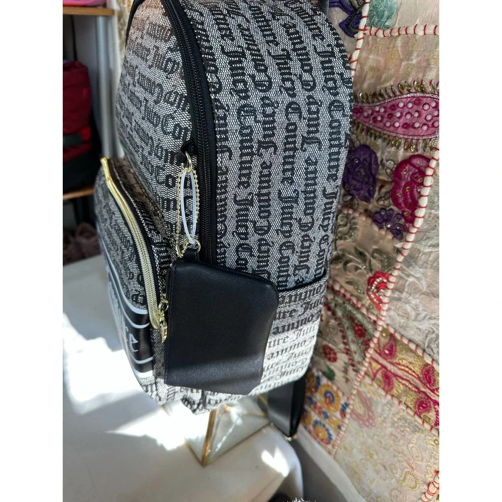 📚✏️🚌BACK TO SCHOOL Juicy couture blk backpack nwt - Picture 2 of 11